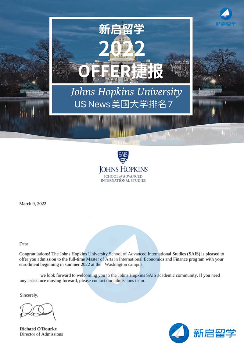 MA in International Economics and Finance（JHU）